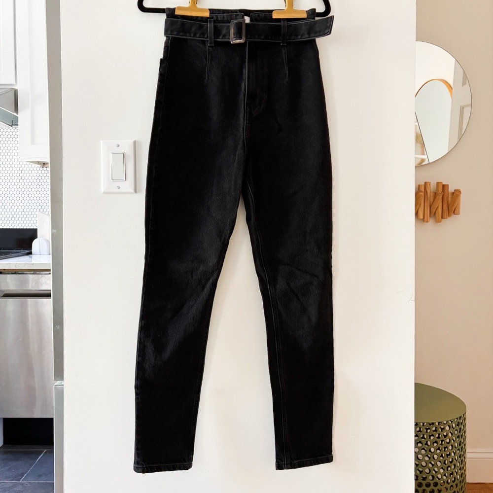 High-Waisted Reformation Black Jeans